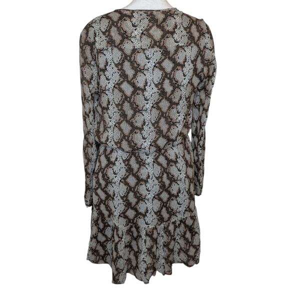 Greylin Sellia Snake Print Pintucked Dress Large - Picture 5 of 8